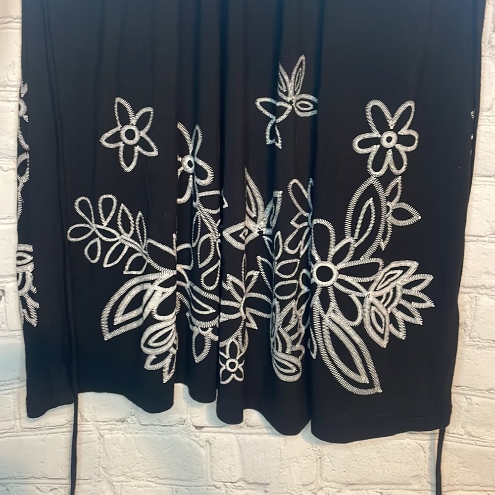 Boho Black Dress Sz Small - Picture 2 of 5